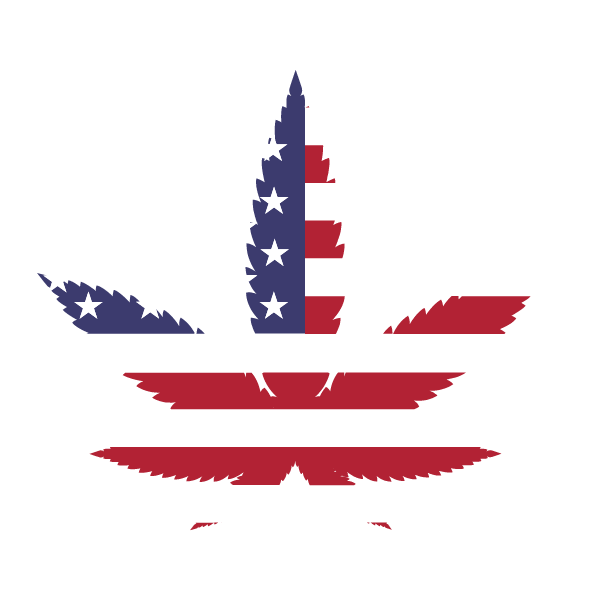 America Cannabis Weed Leaf Svg